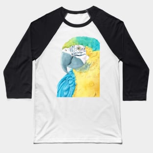 blue and gold macaw - watercolor parrot portrait Baseball T-Shirt